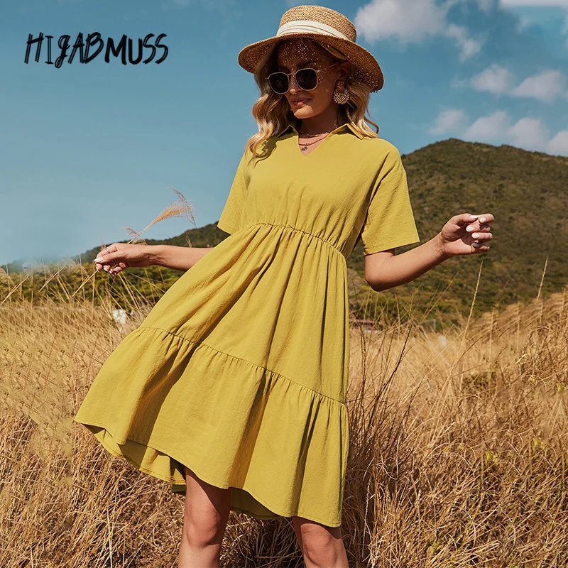Women Dresses Summer 2021 Plus Size The New Product Is Fresh And Sweet And Thin Yellow Dresses For Women Casual Short Skirt
Women Dresses Summer 2021 Plus Size The New Product Is Fresh And Sweet And Thin Yellow Dresses For Women Casual Short Skirt
