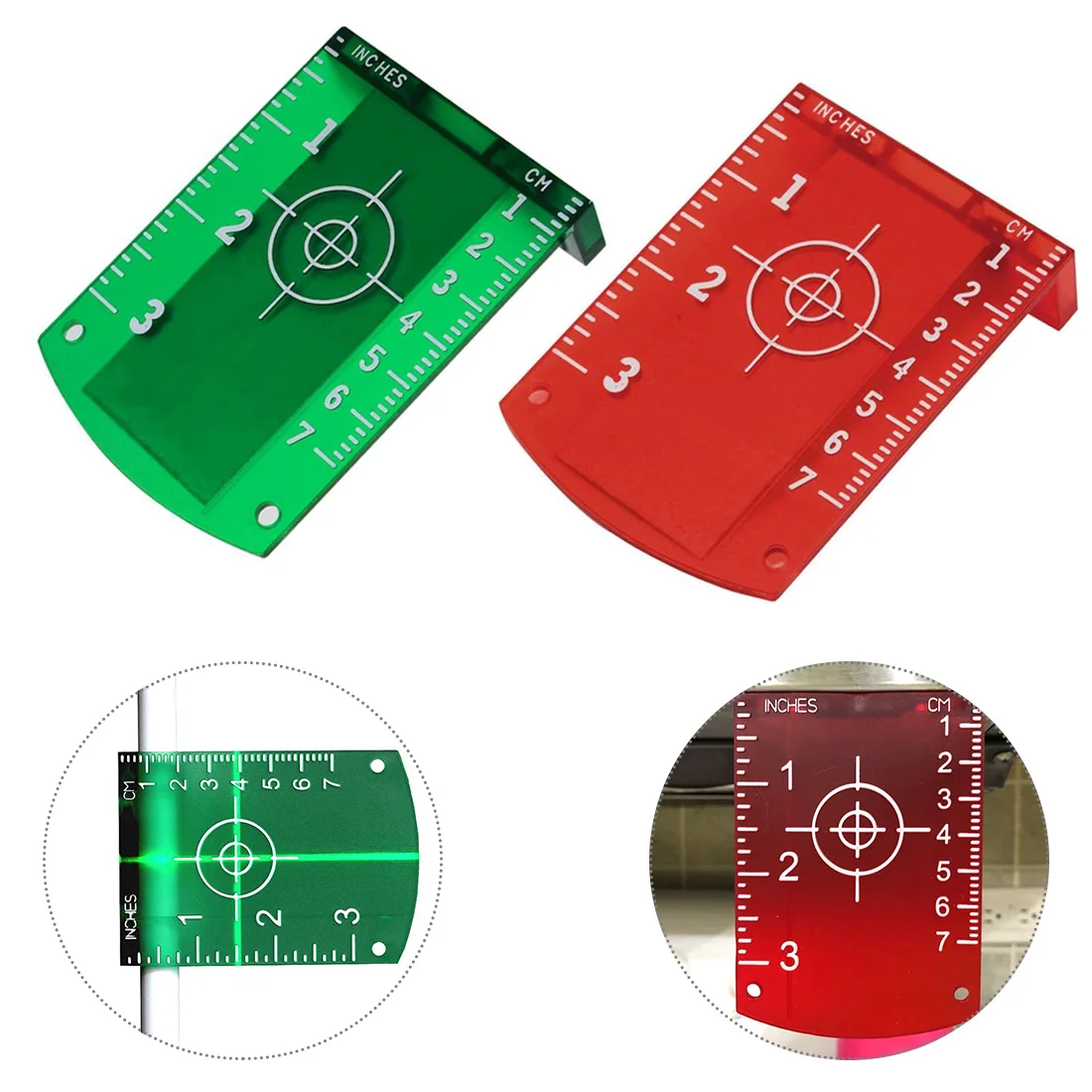 Laser Target Card Plate For Green/Red Laser Level 9.8cmx7cm Suitable For Line Lasers Reflective Magnetic Board 1PCS inch/cm
Laser Target Card Plate For Green/Red Laser Level 9.8cmx7cm Suitable For Line Lasers Reflective Magnetic Board 1PCS inch/cm