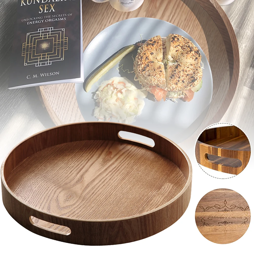 Wooden Round Serving Tray Wood Plate Tea Food Dishe Drink Platter Food Plate Dinner Beef Steak Fruit Snack Tray 40x30.5cm
Wooden Round Serving Tray Wood Plate Tea Food Dishe Drink Platter Food Plate Dinner Beef Steak Fruit Snack Tray 40x30.5cm