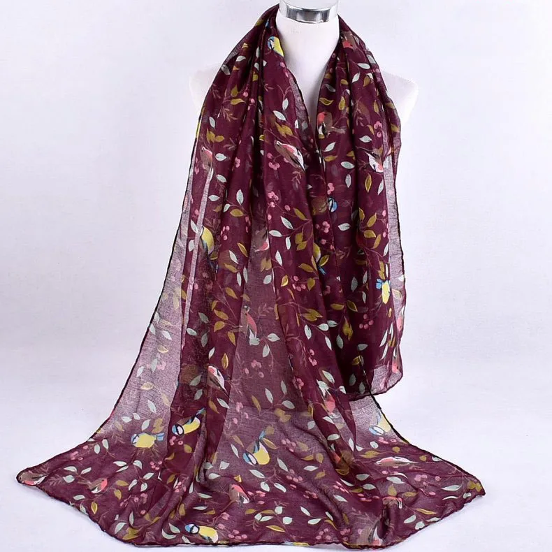 Autumn winter Bird cartoon Voile scarf silk square hijab cool shawl ladies foulard femme headband hair bufanda mujer shawl
Autumn winter Bird cartoon Voile scarf silk square hijab cool shawl ladies foulard femme headband hair bufanda mujer shawl