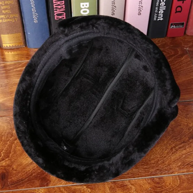 XdanqinX зимняя мужская теплая шапка из натуральной кожи Толстая бархатная