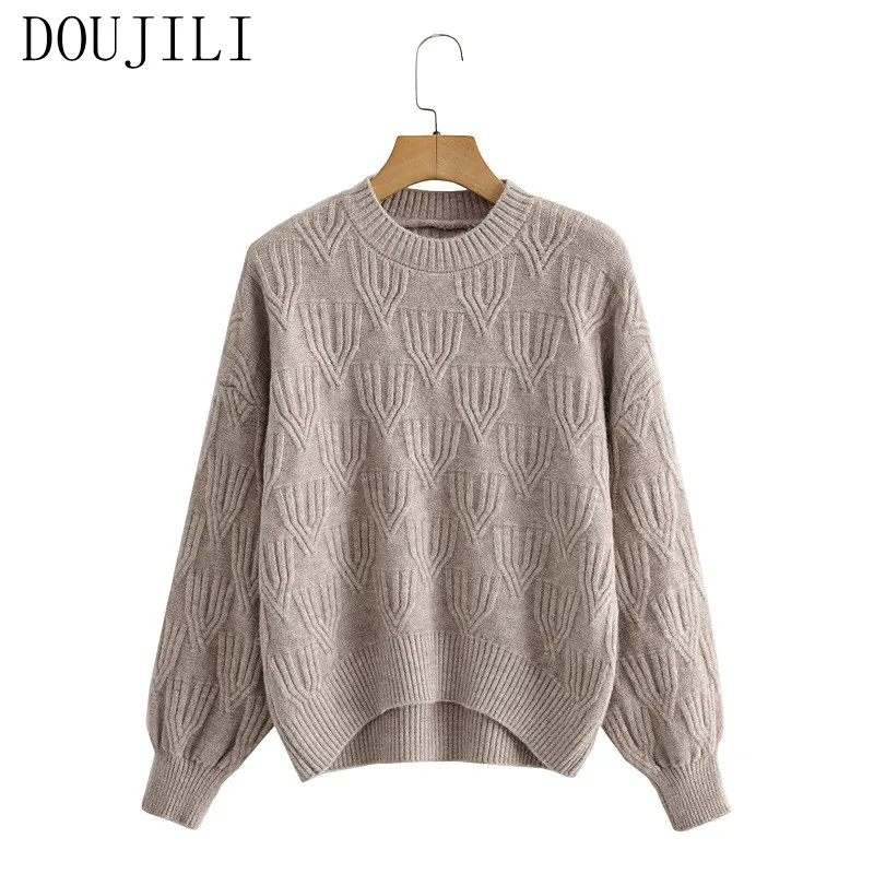 DOUJILI Women Retro Sweater Loose Knitted Warm Sweater Jumper O Neck Female Pullovers Autumn Winter Wearing
DOUJILI Women Retro Sweater Loose Knitted Warm Sweater Jumper O Neck Female Pullovers Autumn Winter Wearing