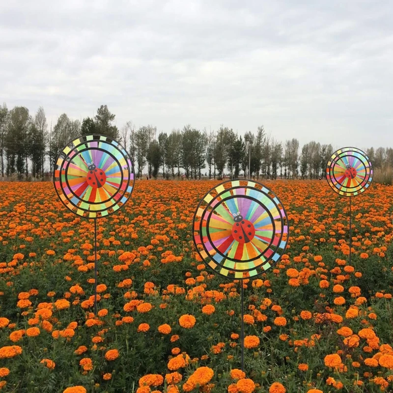 Colorful Rainbow Triple Wheel Wind Spinner Windmill Garden Yard Outdoor Decor DXAD
Colorful Rainbow Triple Wheel Wind Spinner Windmill Garden Yard Outdoor Decor DXAD