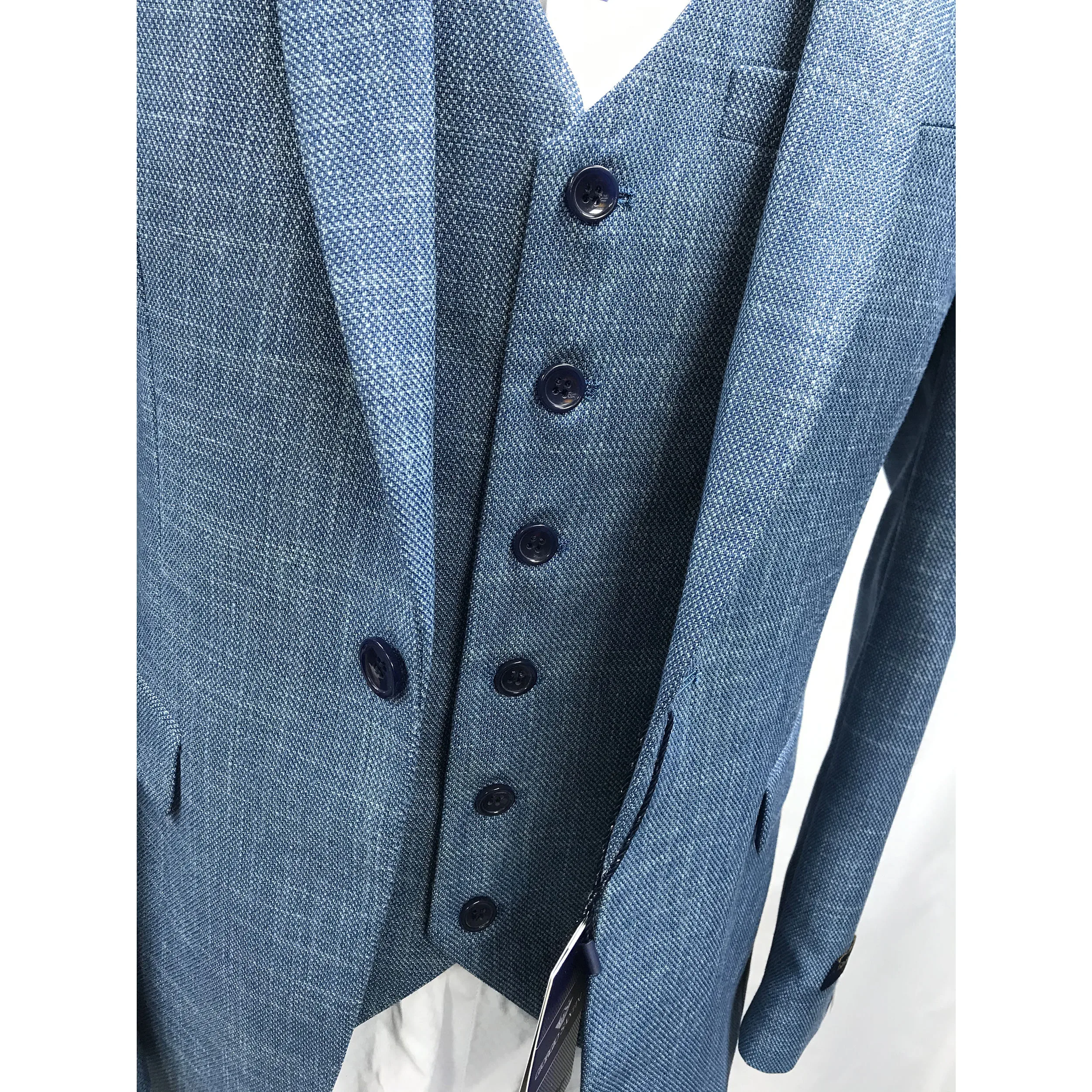 GIORGIOSANTINI Slim fit sky blue Men Suits 3 piece for Wedding 2020 Man Fashion Clothes Peaked Lapel Groom Tuxedos Male Set Jack | Мужская