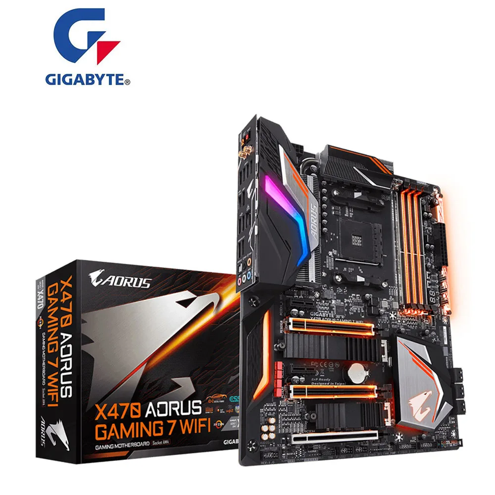 Новая оригинальная материнская плата для GIGABYTE GA X470 AORUS GAMING 7 с WIFI Socket AM4 DDR4 AMD PCI E 3