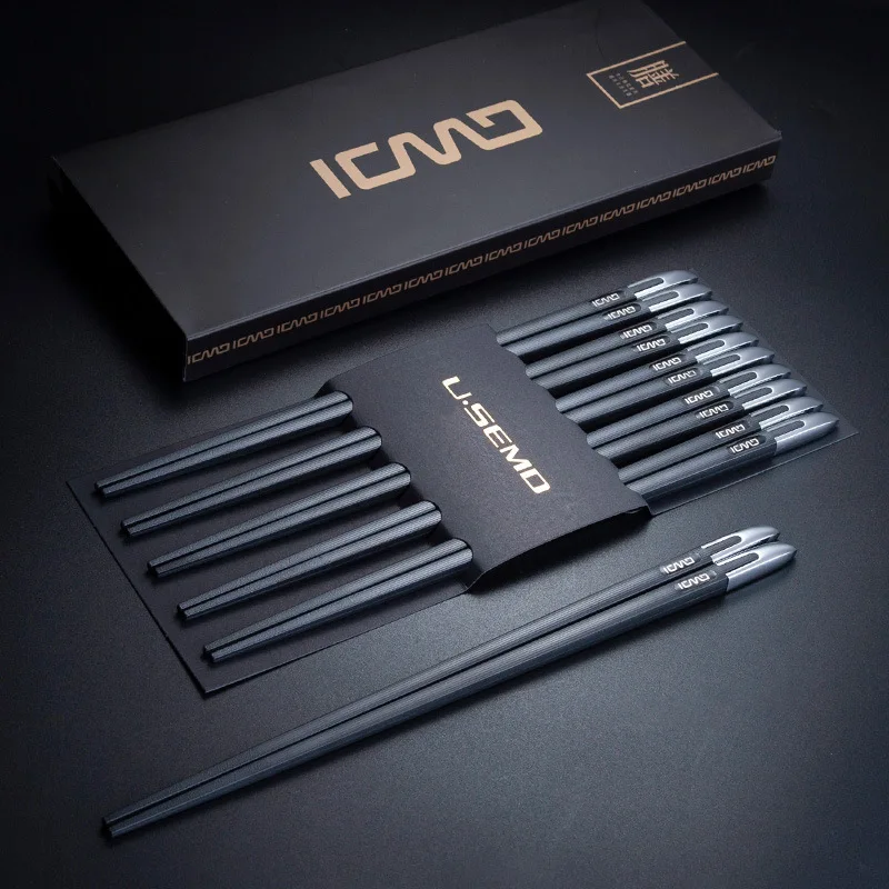 Visual Touch 10pairs High-end Chopsticks With Box Pack Non-Slip Polymer Materials And Glass Fibers Reusable Alloy High Quality
Visual Touch 10pairs High-end Chopsticks With Box Pack Non-Slip Polymer Materials And Glass Fibers Reusable Alloy High Quality