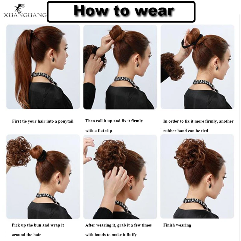 XUANGUANG Messy Curly Chignon Fake Hair Bun Extension Rope Wrap Curly Elastic Synthetic Hair Piece
XUANGUANG Messy Curly Chignon Fake Hair Bun Extension Rope Wrap Curly Elastic Synthetic Hair Piece