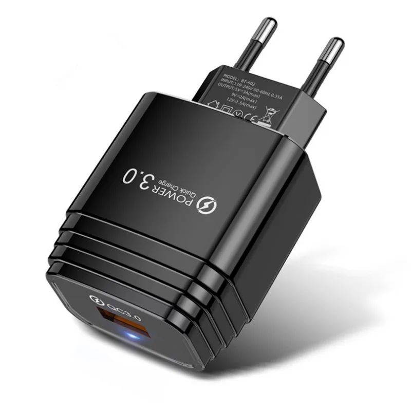 Mini 18W QC3.0 USB Wall Charger Mobile Phone Adapter Travel Quick Charging For iphone 8/X/XR Samsung S9/S10 Huawei P20/30/Mate 
Mini 18W QC3.0 USB Wall Charger Mobile Phone Adapter Travel Quick Charging For iphone 8/X/XR Samsung S9/S10 Huawei P20/30/Mate