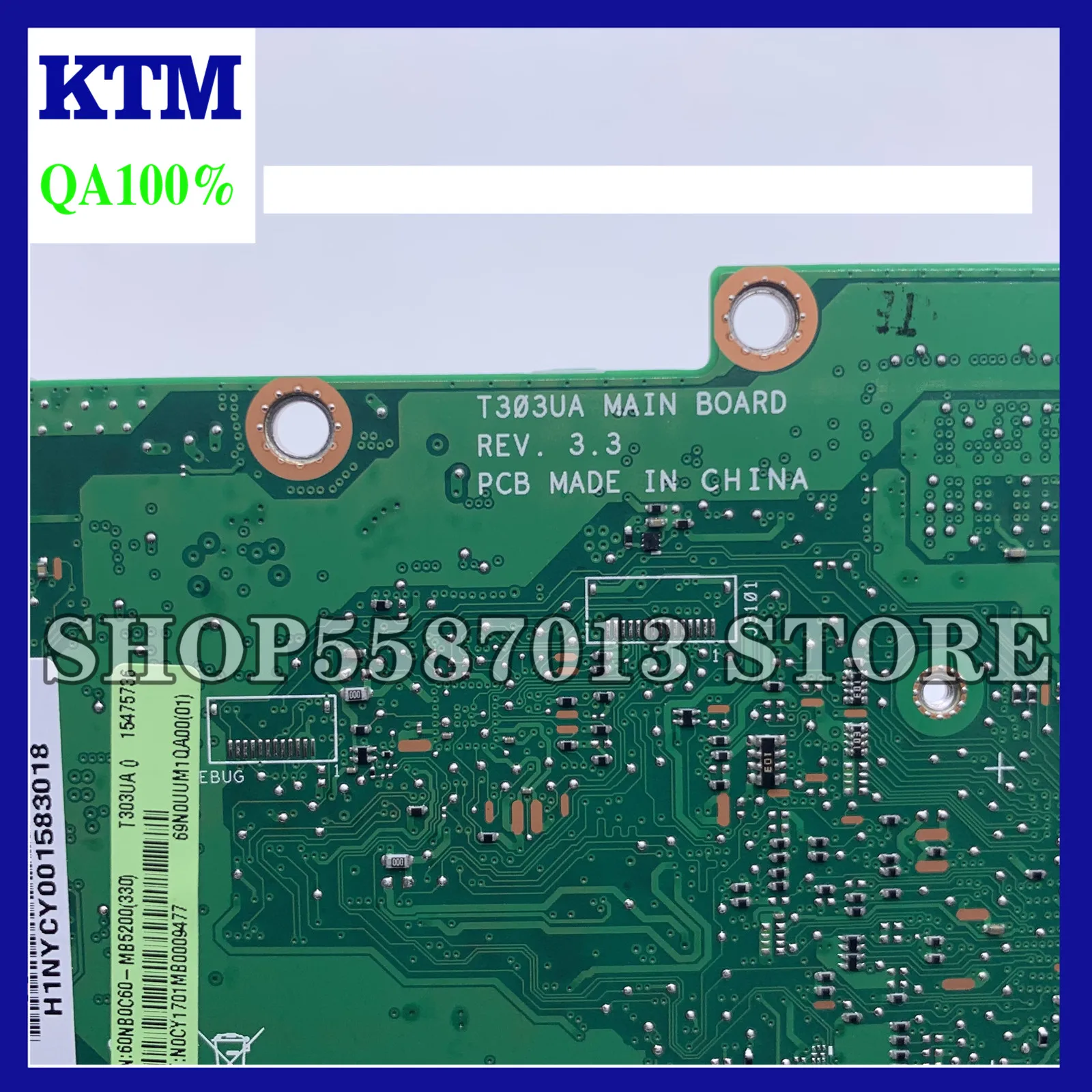 KEFU T303UA Mainboard For ASUS T303U T303 Laptop Motherboard I7-6200U on board 16GB RAM Motherboard work 100% original
KEFU T303UA Mainboard For ASUS T303U T303 Laptop Motherboard I7-6200U on board 16GB RAM Motherboard work 100% original