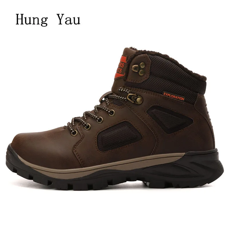 Men Snow Boots Anti-Skidding Leather Shoes Short Plush Outsole Winter Outdoor Casual Fashion Lace-up Working Ankle Sneakers
Men Snow Boots Anti-Skidding Leather Shoes Short Plush Outsole Winter Outdoor Casual Fashion Lace-up Working Ankle Sneakers