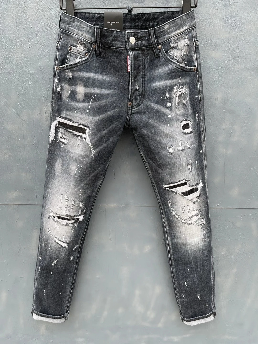 New DSQUARED2 Men's/Women Ripped Jeans Fashion Patch Splash Ink Paint Stretch Slim-Fitting Pants
New DSQUARED2 Men's/Women Ripped Jeans Fashion Patch Splash Ink Paint Stretch Slim-Fitting Pants