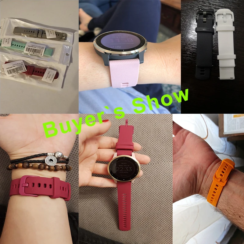 Watchband For Garmin Venu SQ Silicone Bracelet For Garmin Vivoactive3 4 Forerunner245 645/Amazfit Bip S/U GTR 2e GTS Wrist Strap 
Watchband For Garmin Venu SQ Silicone Bracelet For Garmin Vivoactive3 4 Forerunner245 645/Amazfit Bip S/U GTR 2e GTS Wrist Strap