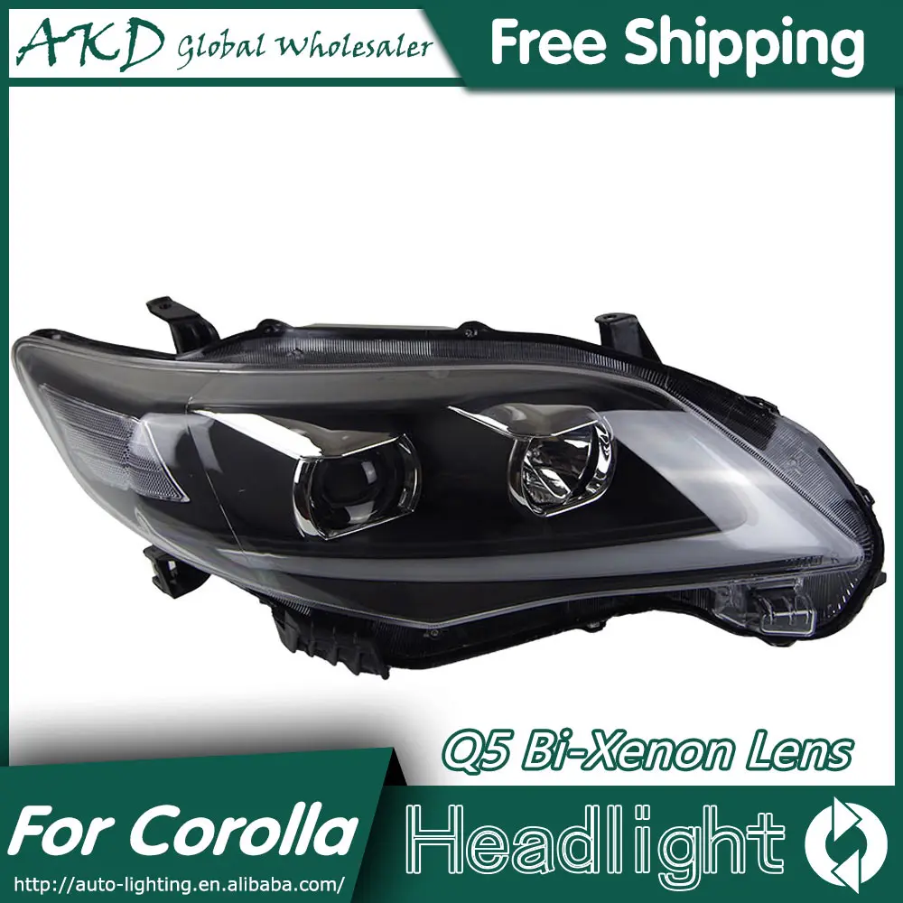 AKD автомобильный Стайлинг фары для Toyota Corolla 2011-2013 Altis СВЕТОДИОДНЫЙ DRL биксеноновый