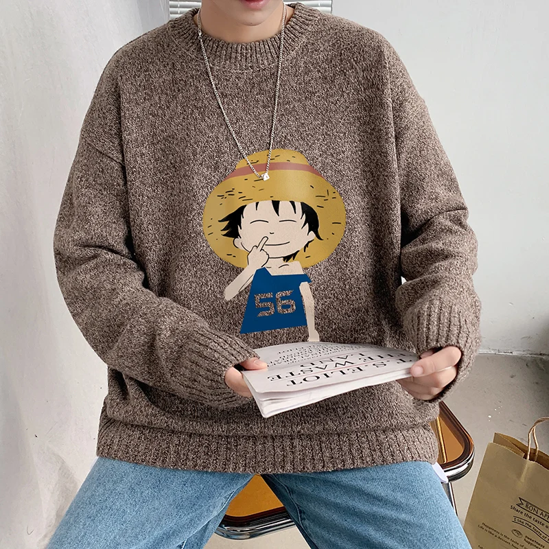 SingleRoad Mens Knitted Sweater Men 2020 Winter Anime One Piece Harajuku Jumper Korean Style Oversized Pullover Grey Sweater Men
SingleRoad Mens Knitted Sweater Men 2020 Winter Anime One Piece Harajuku Jumper Korean Style Oversized Pullover Grey Sweater Men