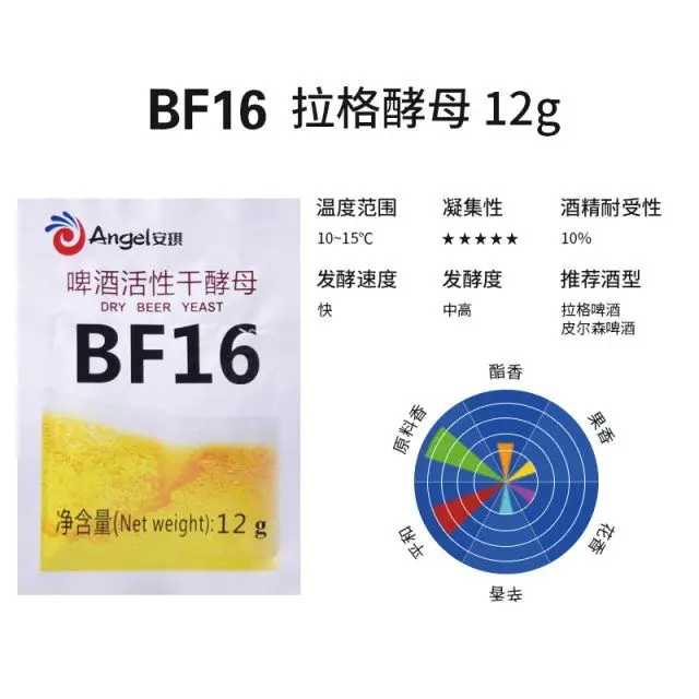 12g Active Dry Beer Yeast Bf16 Raw Materials Refreshing/Home Brewing Raw Materials Tools Brewery Equipment
12g Active Dry Beer Yeast Bf16 Raw Materials Refreshing/Home Brewing Raw Materials Tools Brewery Equipment