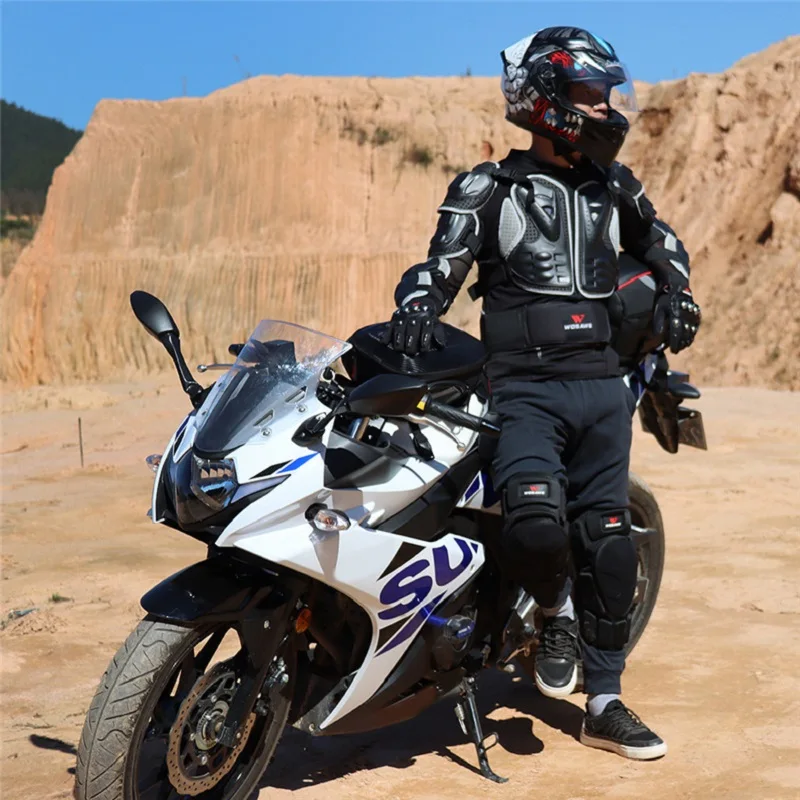 WOSAWE 6pcs Motorcycle Protective Set With Motorbike Jacket + Full finger Touchable Gloves + Anti-fall Hip Protector + Knee PADS
WOSAWE 6pcs Motorcycle Protective Set With Motorbike Jacket + Full finger Touchable Gloves + Anti-fall Hip Protector + Knee PADS