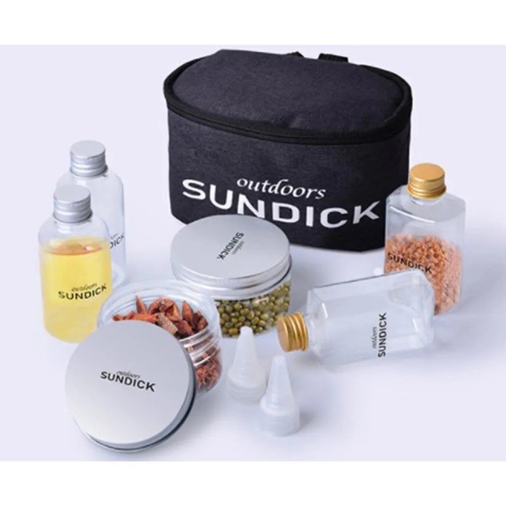 9pcs Outdoor Camping Tableware Storage Container Seasoning Bottle Can With A Bag Favoring Tanks Taste Suit Camping Accessories
9pcs Outdoor Camping Tableware Storage Container Seasoning Bottle Can With A Bag Favoring Tanks Taste Suit Camping Accessories