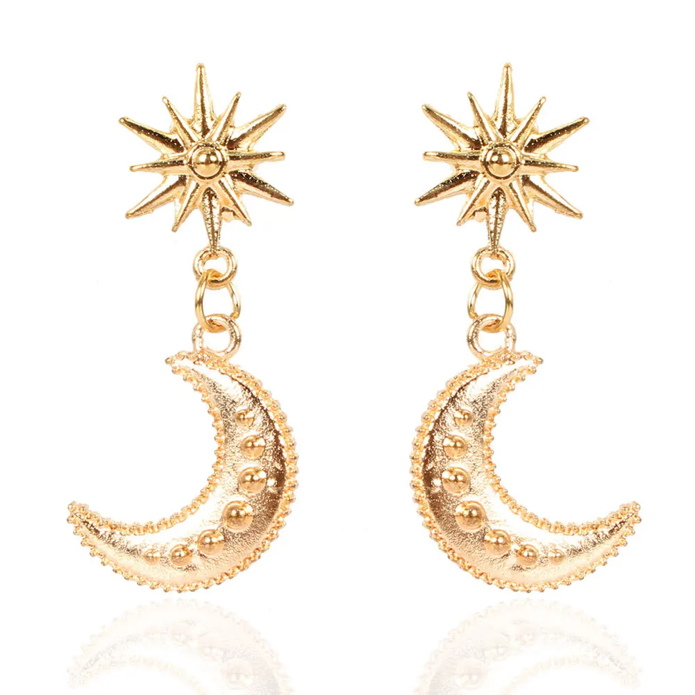 Korean Version Of The Fashion New Earrings Simple Sun God Moon God Asymmetric Exaggeration Earrings Ladies Wholesale Jewelry
Korean Version Of The Fashion New Earrings Simple Sun God Moon God Asymmetric Exaggeration Earrings Ladies Wholesale Jewelry
