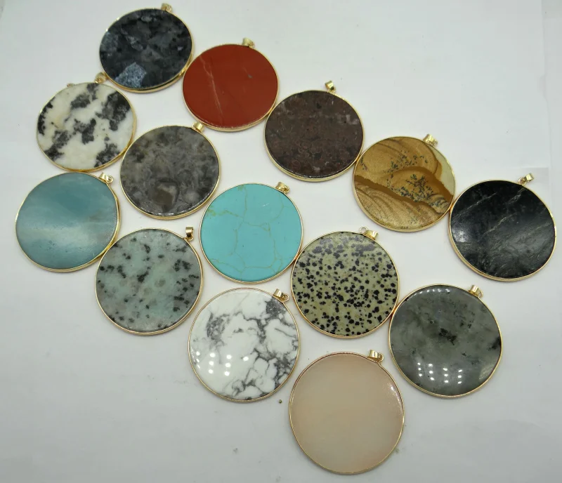 Натуральный камень тигровый глаз, кварцевый кристалл, бирюза, авантюрин, Круглый Кулон в виде торта для самостоятельного изготовления ювел... 
Натуральный камень тигровый глаз, кварцевый кристалл, бирюза, авантюрин, Круглый Кулон в виде торта для самостоятельного изготовления ювел...