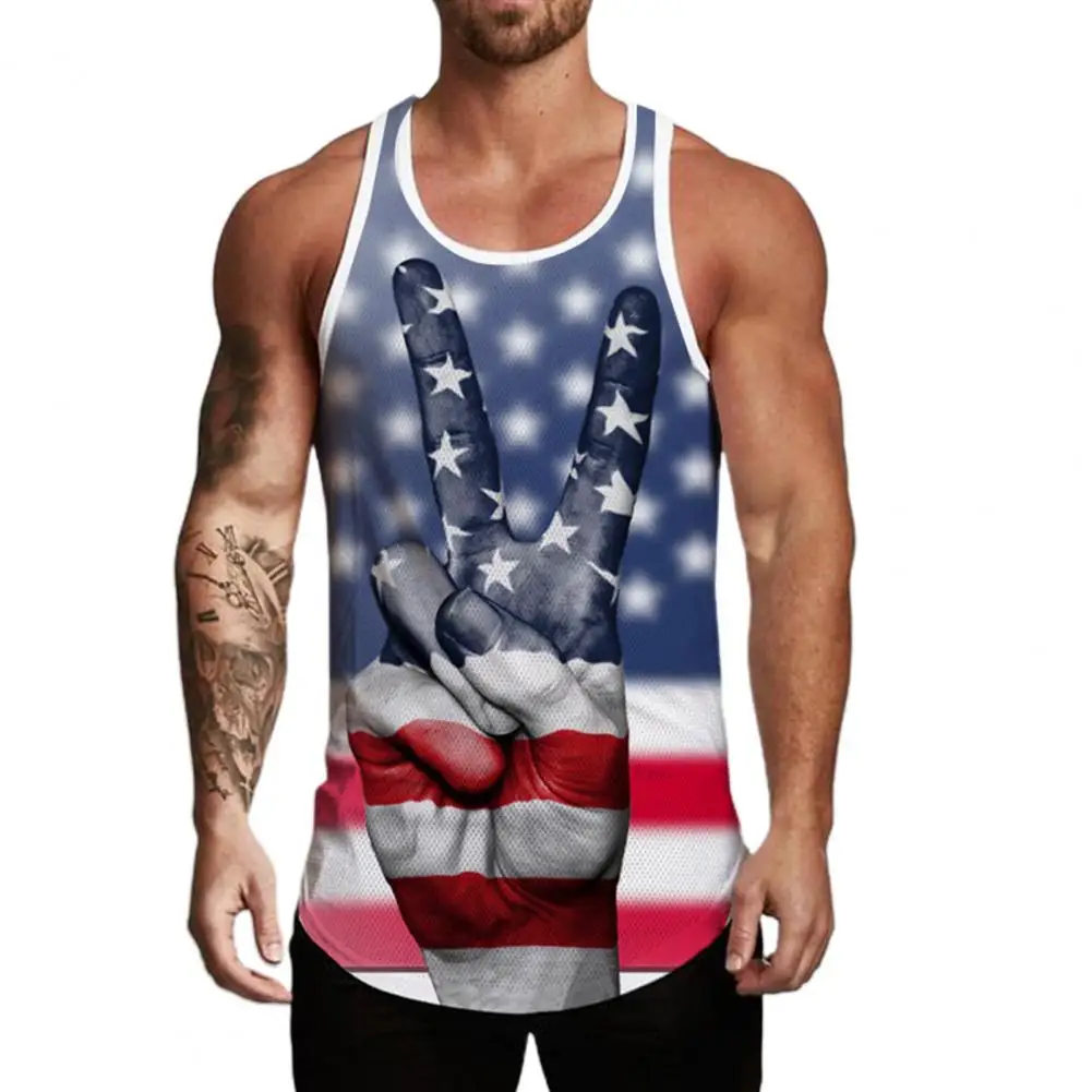 Stars Printing American Flag Print Running Vest Men Stripe U Neck Bodybuilding Vest Pullover Top
Stars Printing American Flag Print Running Vest Men Stripe U Neck Bodybuilding Vest Pullover Top
