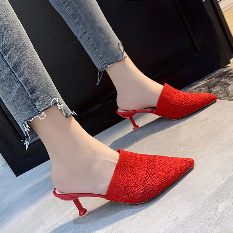 Ladies Slippers 2021 New Style Outer Wear Retro Half Slippers Baotou Solid Color High-heeled Stiletto Comfortable Women's Shoes
Ladies Slippers 2021 New Style Outer Wear Retro Half Slippers Baotou Solid Color High-heeled Stiletto Comfortable Women's Shoes