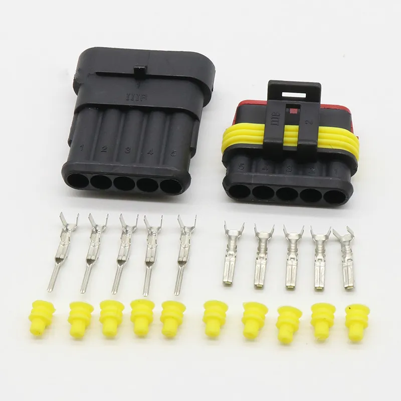 5 Sets NEW Car Part 5 Pin Way Sealed Waterproof Electrical Wire Auto Connector Plug Set Free Shipping
5 Sets NEW Car Part 5 Pin Way Sealed Waterproof Electrical Wire Auto Connector Plug Set Free Shipping