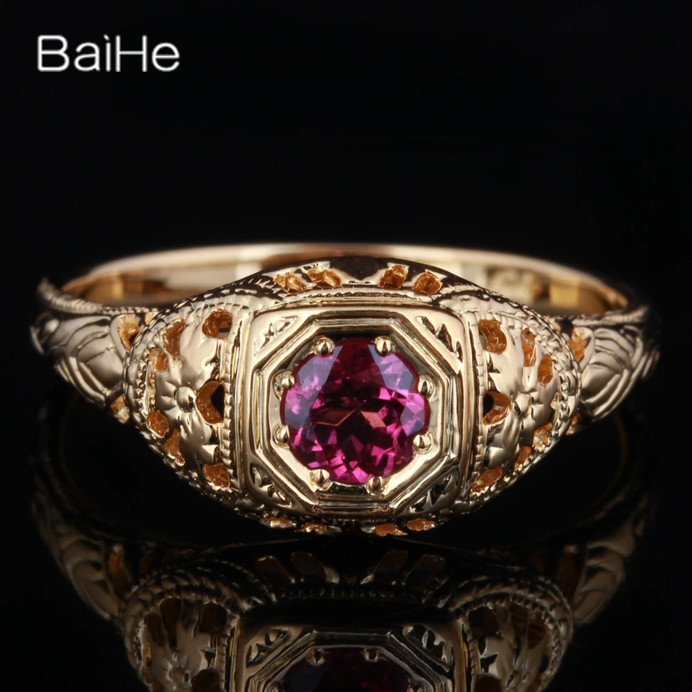 BAIHE однотонное 14K желтое Золотое турмалиновое кольцо, обручальное кольцо, Женская винтажная бижутерия
BAIHE однотонное 14K желтое Золотое турмалиновое кольцо, обручальное кольцо, Женская винтажная бижутерия