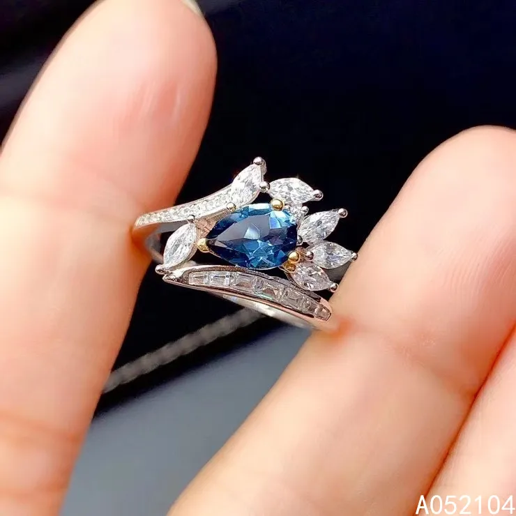 KJJEAXCMY fine jewelry 925 sterling silver inlaid natural London Blue Topaz Women's trendy fashion water drop plant gem ring sup
KJJEAXCMY fine jewelry 925 sterling silver inlaid natural London Blue Topaz Women's trendy fashion water drop plant gem ring sup