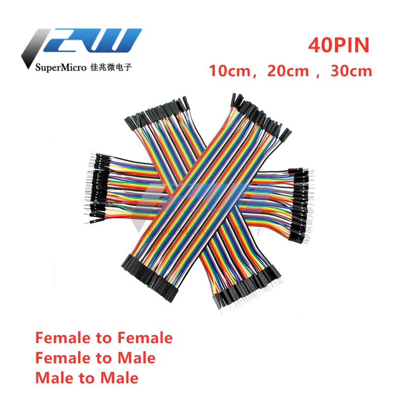 Dupont line female to female male to female male to male 40P color cable connection cable 10/20 / 30CM
Dupont line female to female male to female male to male 40P color cable connection cable 10/20 / 30CM