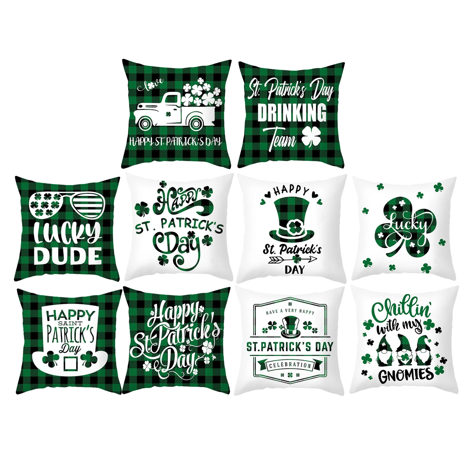 St Patricks Day Pillow Covers for Home Decor Green Buffalo Check Lucky Decor St Patricks Day Throw Pillows Decorative 
St Patricks Day Pillow Covers for Home Decor Green Buffalo Check Lucky Decor St Patricks Day Throw Pillows Decorative