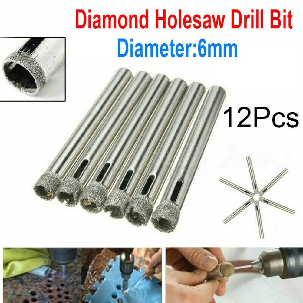 12Pcs 6mm Diamond Coated Hss Drill Bit Set Tile Marble Glass Ceramic Hole Saw Open Drilling Bits Diamond Core Bit Power Tools
12Pcs 6mm Diamond Coated Hss Drill Bit Set Tile Marble Glass Ceramic Hole Saw Open Drilling Bits Diamond Core Bit Power Tools