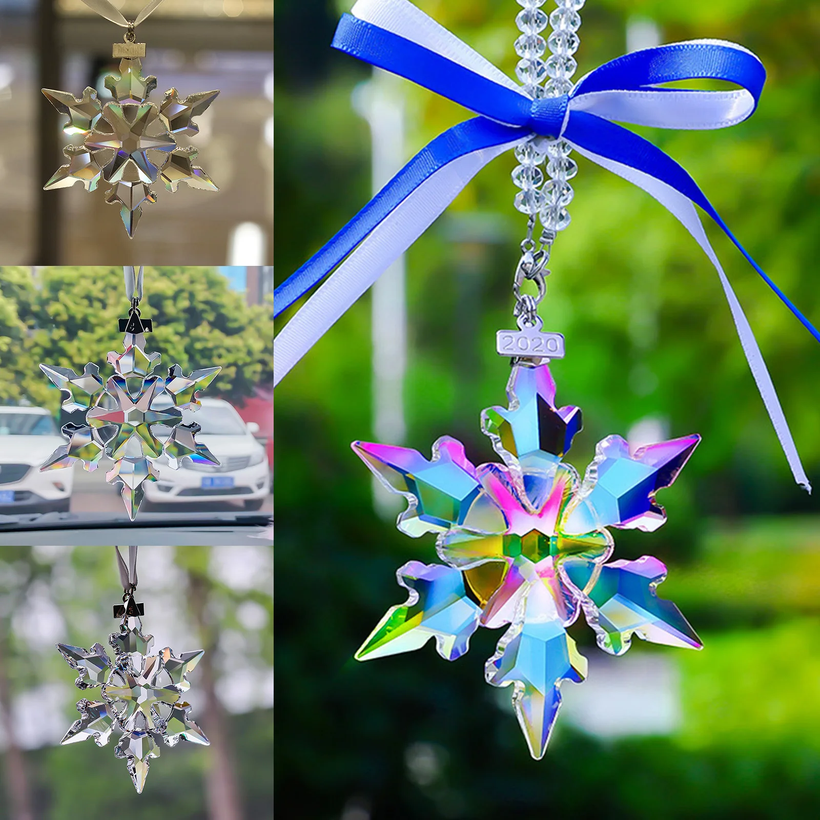 2022 New Year Christmas Crystal Snowflake Car Hanging Ornament Car Rear View Mirror Pendant Car Accessories Christmas Pendant
2022 New Year Christmas Crystal Snowflake Car Hanging Ornament Car Rear View Mirror Pendant Car Accessories Christmas Pendant