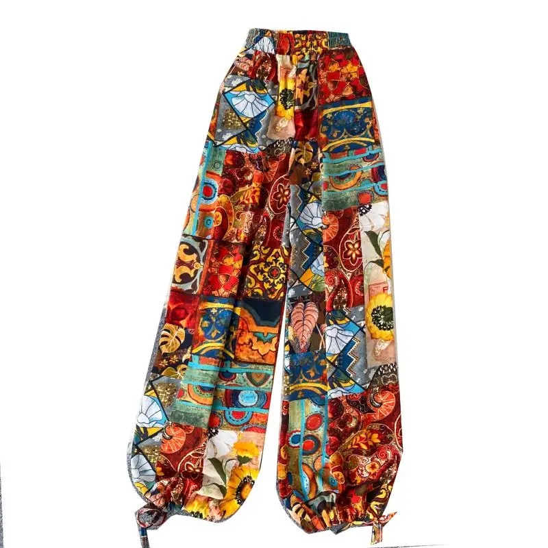 Bohemian retro national style printed wide leg pants women's summer 2020 new high waist versatile holiday lantern pants
Bohemian retro national style printed wide leg pants women's summer 2020 new high waist versatile holiday lantern pants