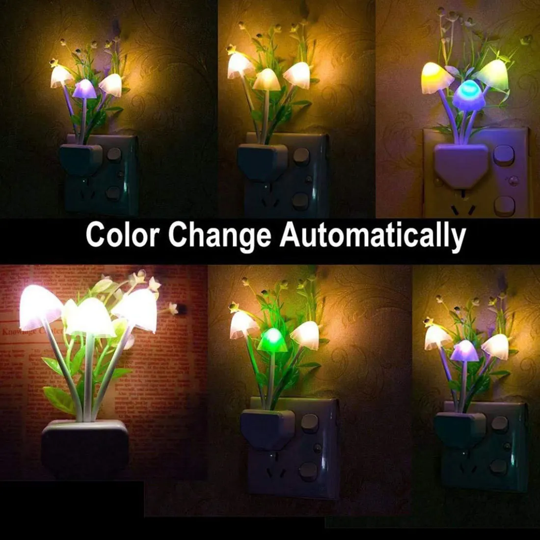 220V Plug Mushroom Night Light Induction Dream Fungus LED Lamp Colorful Mushroom Lamp Night Lights for Baby New Luminarialed 
220V Plug Mushroom Night Light Induction Dream Fungus LED Lamp Colorful Mushroom Lamp Night Lights for Baby New Luminarialed