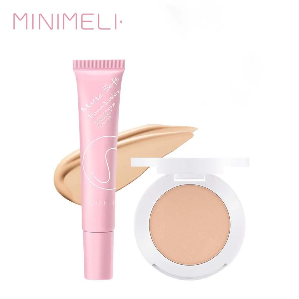 MINIMELI Matte Foundation + Oil-control Pressed Powder Makeup Sets Long-lasting Waterproof Make Up Cheek Face Base Cosmetics
MINIMELI Matte Foundation + Oil-control Pressed Powder Makeup Sets Long-lasting Waterproof Make Up Cheek Face Base Cosmetics