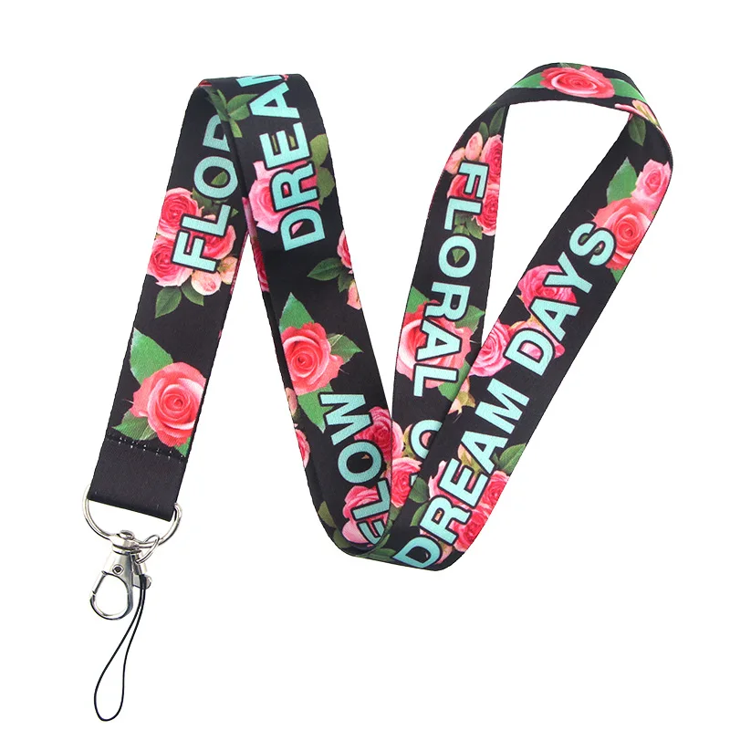 Rose flowers Lanyards Cool Neck Strap webbings ribbons Phone Keys ID Card Holder Lanyard For Keys DIY Hang Ropes
Rose flowers Lanyards Cool Neck Strap webbings ribbons Phone Keys ID Card Holder Lanyard For Keys DIY Hang Ropes