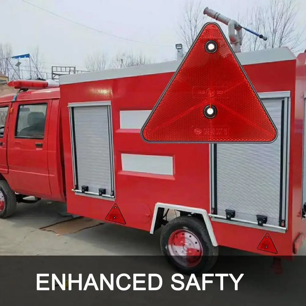 1pcs Triangle Reflector Red Reflective Triangular Safety Warning Reflectors for Trailer RV Camper Caravan Truck Tractor Boa G2P8
1pcs Triangle Reflector Red Reflective Triangular Safety Warning Reflectors for Trailer RV Camper Caravan Truck Tractor Boa G2P8