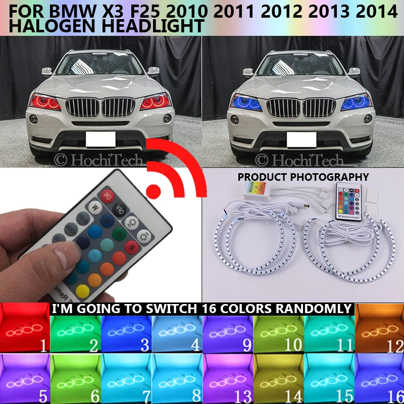 Multi-color RGB HALO RING ANGEL EYES HEAD LIGHT LAMP For BMW X3 F25 2010 2011 2012 2013 2014 HALOGEN HEADLIGHT
Multi-color RGB HALO RING ANGEL EYES HEAD LIGHT LAMP For BMW X3 F25 2010 2011 2012 2013 2014 HALOGEN HEADLIGHT