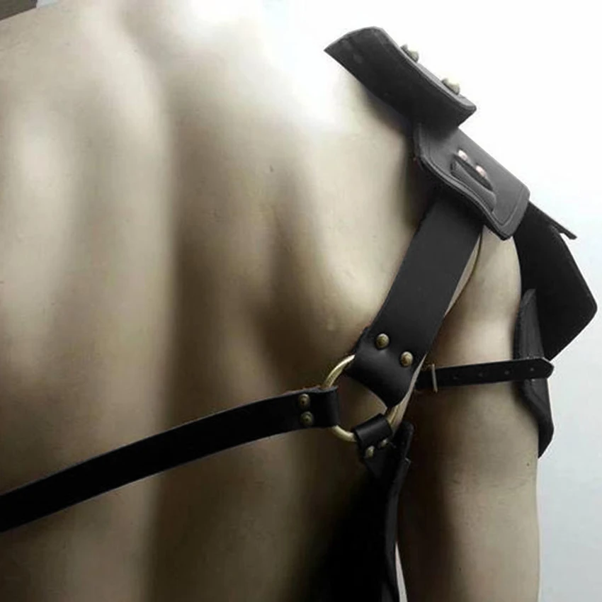Men Medieval Costume Cosplay Accessory Vintage Gothic Warrior Shoulder PU Leather Harness Body Chest Harness Belt
Men Medieval Costume Cosplay Accessory Vintage Gothic Warrior Shoulder PU Leather Harness Body Chest Harness Belt