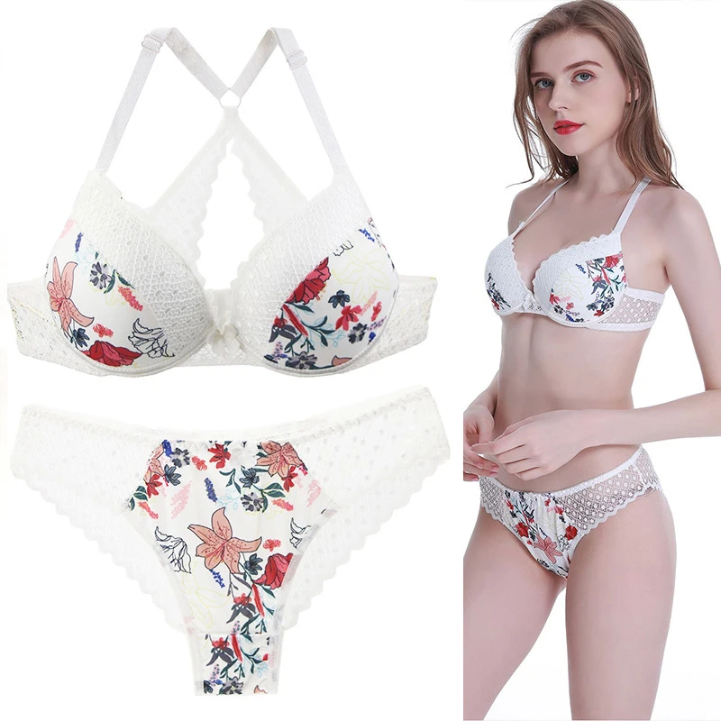 New Large Size Printing Sexy Beautiful Back Bra Set, Female Lace French Underwear Set Gather Stereotyped Bra
New Large Size Printing Sexy Beautiful Back Bra Set, Female Lace French Underwear Set Gather Stereotyped Bra
