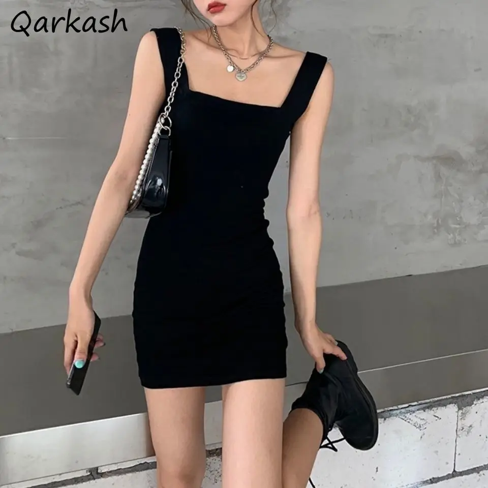 Dresses Women Sleeveless Pure Summer Slim Chic Mini Vestidos Basic Party Inside Sexy Leisure Feminine Ulzzang Spaghetti Straps
Dresses Women Sleeveless Pure Summer Slim Chic Mini Vestidos Basic Party Inside Sexy Leisure Feminine Ulzzang Spaghetti Straps