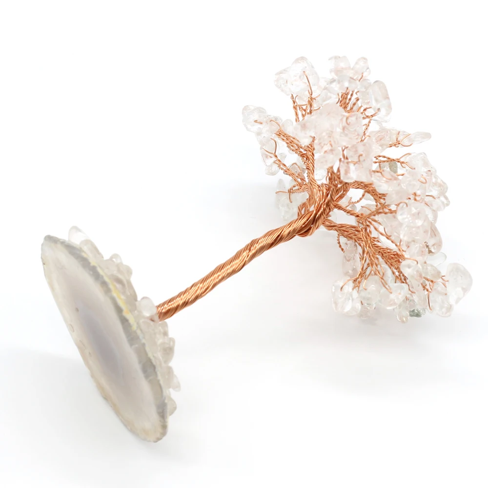 Natural Stone Spar White Crystal Rough Stone Gravel Copper Wire Winding Mineral Specimen Gemstone Tree of Life Home Decoration
Natural Stone Spar White Crystal Rough Stone Gravel Copper Wire Winding Mineral Specimen Gemstone Tree of Life Home Decoration