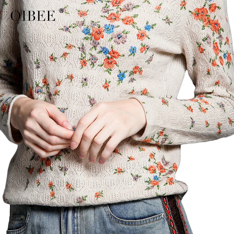 OIBEE printed wool sweater women's autumn 2020 women's new fashion all-match pullover base coat
OIBEE printed wool sweater women's autumn 2020 women's new fashion all-match pullover base coat