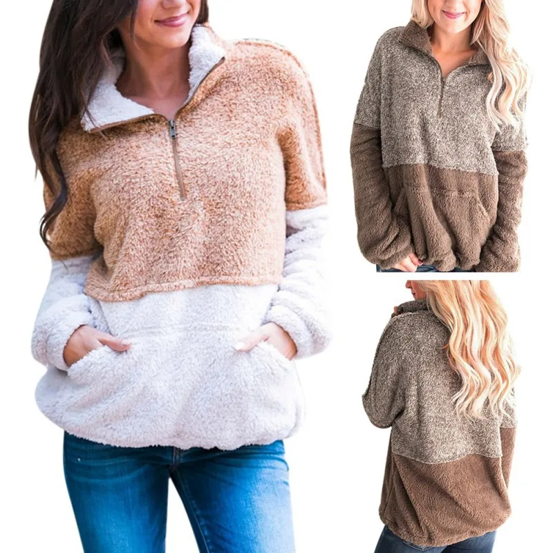 Women Wild Comfortable Casual Fleece Turn-down Collar Long Sleeve Zipper Casual Warm Winter Autumn Loose Sweater
Women Wild Comfortable Casual Fleece Turn-down Collar Long Sleeve Zipper Casual Warm Winter Autumn Loose Sweater