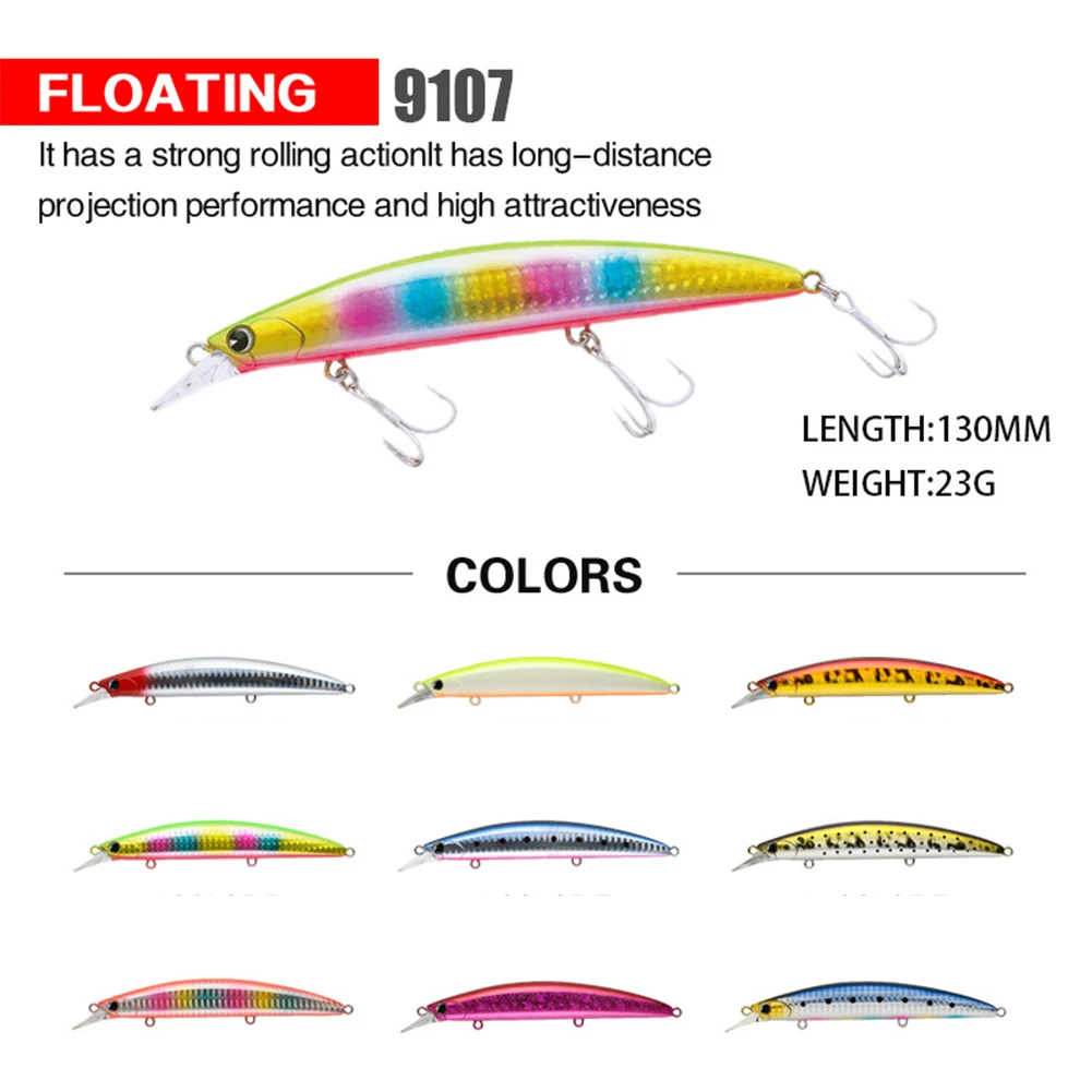 Minnow Fishing Hard Lures 23g 130mm Floating Bait Trolling Artificial Lures Tackle Artificial Fishing Bait Fishing Accessories
Minnow Fishing Hard Lures 23g 130mm Floating Bait Trolling Artificial Lures Tackle Artificial Fishing Bait Fishing Accessories