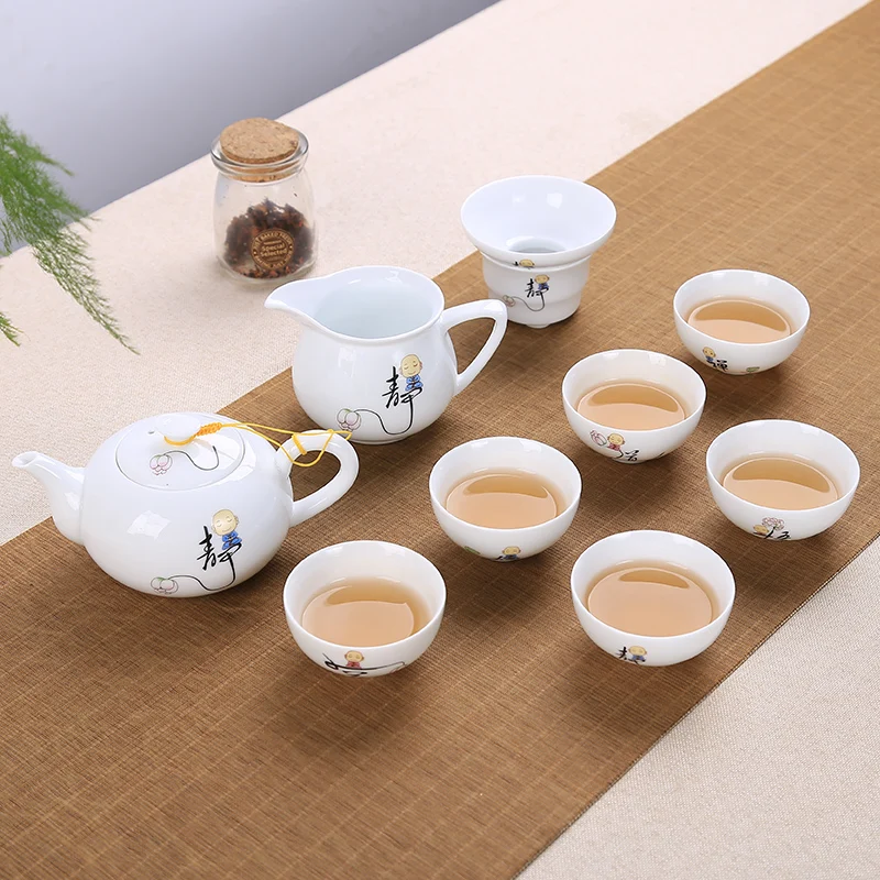 Hot Sale Ceramic Chinese Kung Fu Tea Set Household 1 Pot 4 Mini Cup Simple Portable Outdoors Office Teapot Complete Set MM60CJ
Hot Sale Ceramic Chinese Kung Fu Tea Set Household 1 Pot 4 Mini Cup Simple Portable Outdoors Office Teapot Complete Set MM60CJ