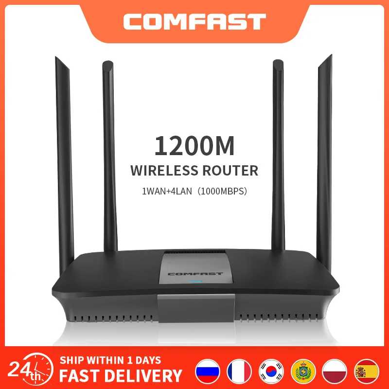 AC1200 гигабитный двухдиапазонный 5 ГГц беспроводной маршрутизатор wifi широкий охват Wan/Lan порт умный Wi-Fi маршрутизатор с высоким коэффициентом ...
AC1200 гигабитный двухдиапазонный 5 ГГц беспроводной маршрутизатор wifi широкий охват Wan/Lan порт умный Wi-Fi маршрутизатор с высоким коэффициентом ...