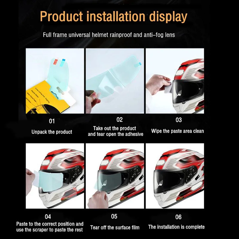 2020 NEW TECHNOLOGY PET Universal Type Motorcycle Helmet Anti-Rain Anti-Fog Film Electric Car Half-Helmet Anti-Fog Lens Patch
2020 NEW TECHNOLOGY PET Universal Type Motorcycle Helmet Anti-Rain Anti-Fog Film Electric Car Half-Helmet Anti-Fog Lens Patch