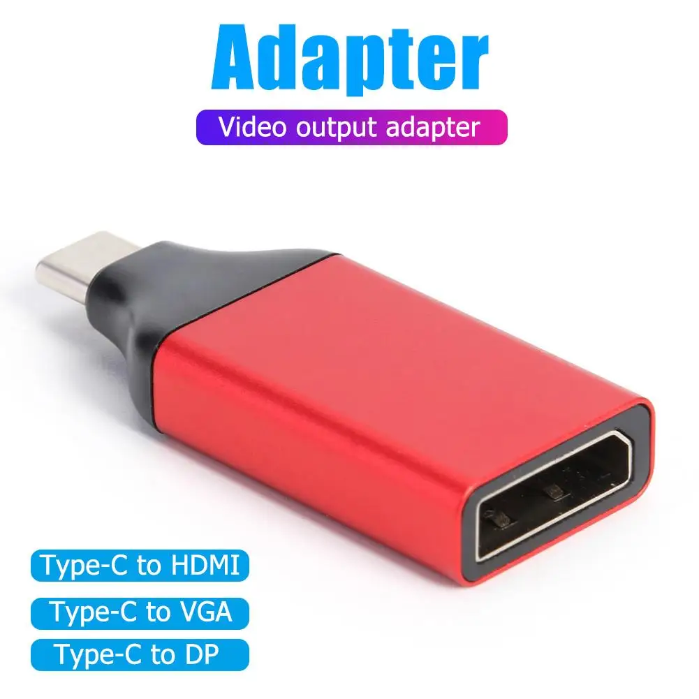 Профессиональный Кабель адаптер с разъемом Type C к 4K HDMI 1080P VGA DP Для MacBook Pro|Адаптеры