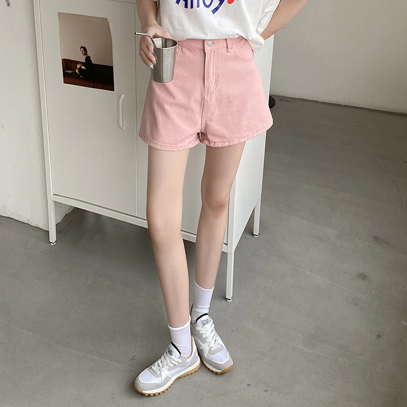 Denim Shorts Women's Summer High Waist Loose Casual Wide Legs Were Thin Students Pink A-line Outer Wear Hot Pants
Denim Shorts Women's Summer High Waist Loose Casual Wide Legs Were Thin Students Pink A-line Outer Wear Hot Pants